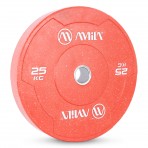 Amila Δίσκος Color Bumper Plate Slim 50 Mm 25 Kg ? Κόκκινο (84850)