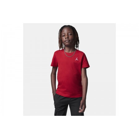 Jordan Jumpman Air Embroidered Παιδικό Κοντομάνικο T-Shirt Κόκκινο