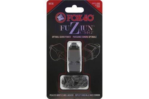 Amila Σφυρίχτρα Fox40 Fuziun Cmg Μαύρη Με Κορδόνι (86030008)