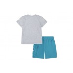 Nike Sportswear Βρεφικό - Παιδικό Σετ Κοντομάνικη Μπλούζα - Σορτς Γκρι, Βεραμάν
