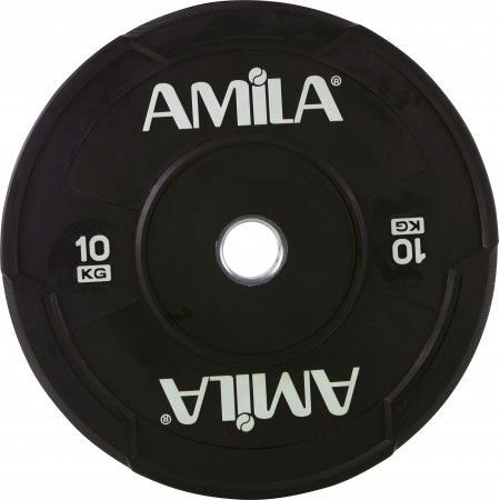 Amila Δίσκος Amila Black W Bumper 50Mm 10Kg 