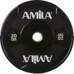 Amila Δίσκος Amila Black W Bumper 50Mm 20Kg (90308)