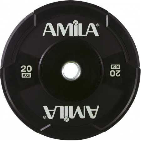 Amila Δίσκος Amila Black W Bumper 50Mm 20Kg 