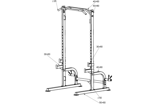 Amila Μηχάνημα Half Rack Amila Hr350 (91206)