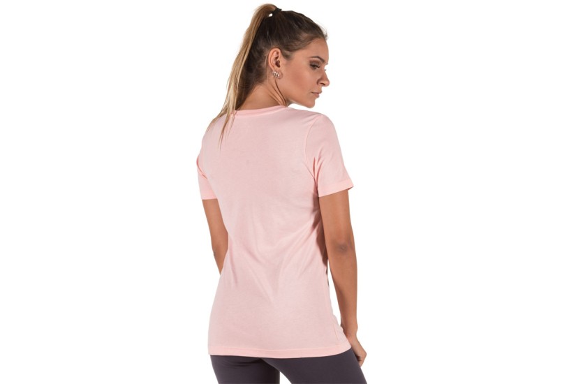 Nike Sportswear Swoosh Shoes Embroidered Γυναικείο Κοντομάνικο T-Shirt Ροζ