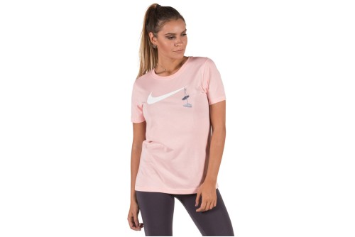Nike Sportswear Swoosh Shoes Embroidered T-Shirt Γυναικείο (923334 646)