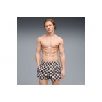 Puma Printed Cat Ανδρικό Μαγιό Σορτς Καφέ, Μαύρο