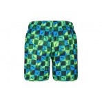 Puma Printed Cat Παιδικό Μαγιό Σορτς Πράσινο, Μπλε, Λεμονί