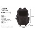 Amila Σακίδιο Πλάτης 45L Amila Tactical 2.0, Μαύρο (95347)