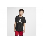 Jordan Dri-FIT Jumpman Logo Παιδικό Κοντομάνικο T-Shirt Μαύρο