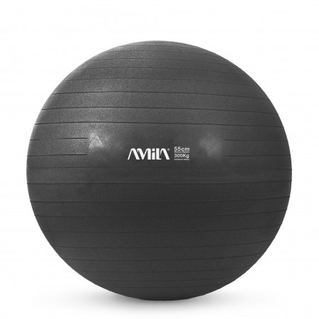 Amila Μπάλα Γυμναστικής Amila Gymball 55Cm Μαύρη 