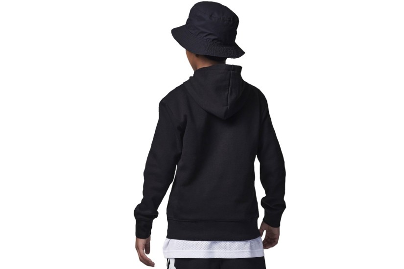 Jordan Fleece Παιδικό Φούτερ με Κουκούλα Μαύρο