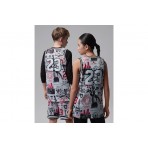Jordan Printed 23 Jersey Παιδική Αμάνικη Μπλούζα Λευκή, Μαύρη, Κόκκινη