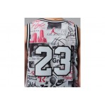 Jordan Printed 23 Jersey Παιδική Αμάνικη Μπλούζα Λευκή, Μαύρη, Κόκκινη