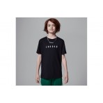 Jordan Jumpman Air Embroidered Logo Παιδικό Κοντομάνικο T-Shirt Μαύρο