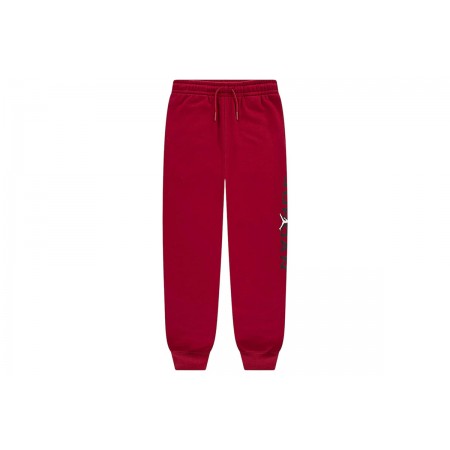 Jordan Baseline Fleece Παιδικό Παντελόνι Φόρμας Κόκκινο, Μαύρο