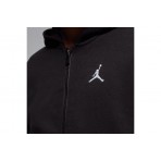 Jordan Brooklyn Fleece Παιδική Βαμβακερή Ζακέτα με Κουκούλα Μαύρη