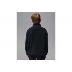 Jordan Brooklyn Παιδική Μακρυμάνικη Μπλούζα Fleece με Φερμουάρ Μαύρη