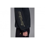 Jordan Brooklyn Παιδική Μακρυμάνικη Μπλούζα Fleece με Φερμουάρ Μαύρη