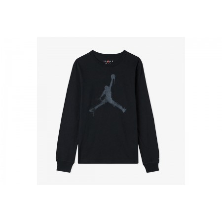 Jordan Jumpman Drip Παιδική Μακρυμάνικη Μπλούζα Μαύρη
