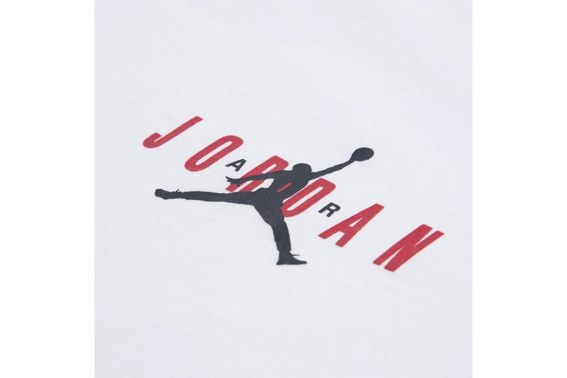 Jordan Flight Day Παιδικό Κοντομάνικο T-Shirt Λευκό, Κόκκινο, Μαύρο