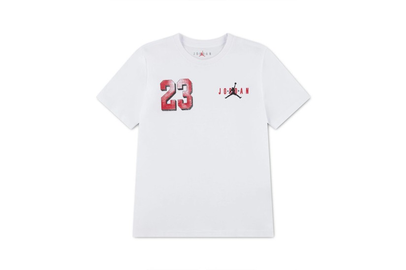 Jordan Flight Day Παιδικό Κοντομάνικο T-Shirt Λευκό, Κόκκινο, Μαύρο