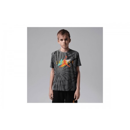 Jordan Geo Tie Dye Παιδικό Κοντομάνικο T-Shirt Ανθρακί