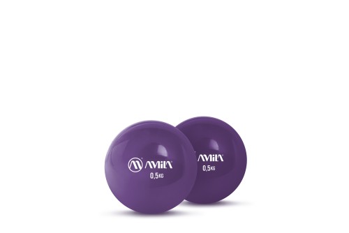 Amila Μπάλα Ενδυνάμωσης Palm Ball 0,5 Kg - Μωβ (96711)