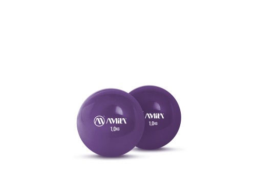Amila Μπάλα Ενδυνάμωσης Palm Ball 1,0 Kg - Μωβ (96712)