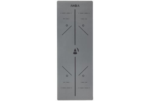 Amila Στρώμα Yoga Pilates Trinity Pu 183X65X0,4 Cm - Graphite Grey (96760)