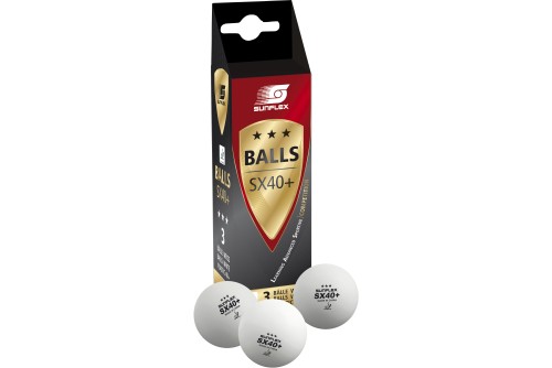 Amila Μπαλάκια Ping Pong Sunflex Sx40- Competition Pvc 3 Τεμάχια (97253)