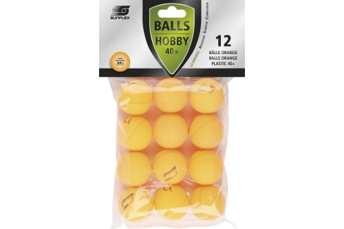 Amila Μπαλάκια Ping Pong Sunflex Hobby Pvc 12 Τεμάχια Πορτοκαλί (97261)