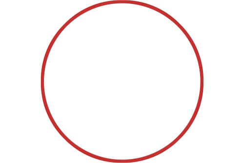 Amila Χούλα-Χουπ Hq 60Cm - Φ19Mm - 230Gr, Κόκκινο (98803)