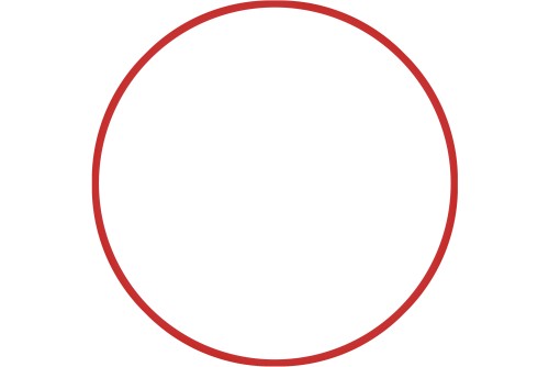 Amila Χούλα-Χουπ Hq 70Cm - Φ19Mm - 280Gr, Κόκκινο (98809)