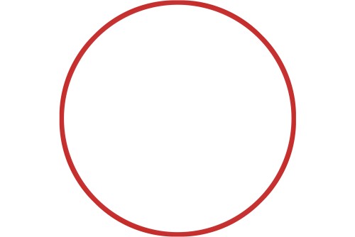 Amila Χούλα Χουπ Hq 80Cm - Φ19Mm - 330Gr, Κόκκινο (98817)