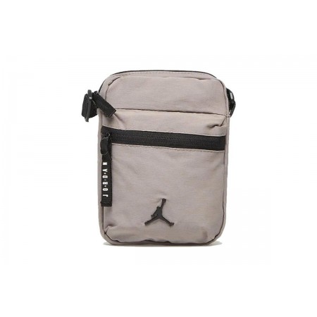 Jordan Airborne Unisex Τσαντάκι Χιαστί - Ώμου Γκρι, Μαύρο