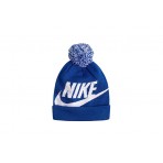 Nike Swoosh Pom Παιδικό Χειμερινό Σετ Σκουφάκι - Γάντια Μπλε