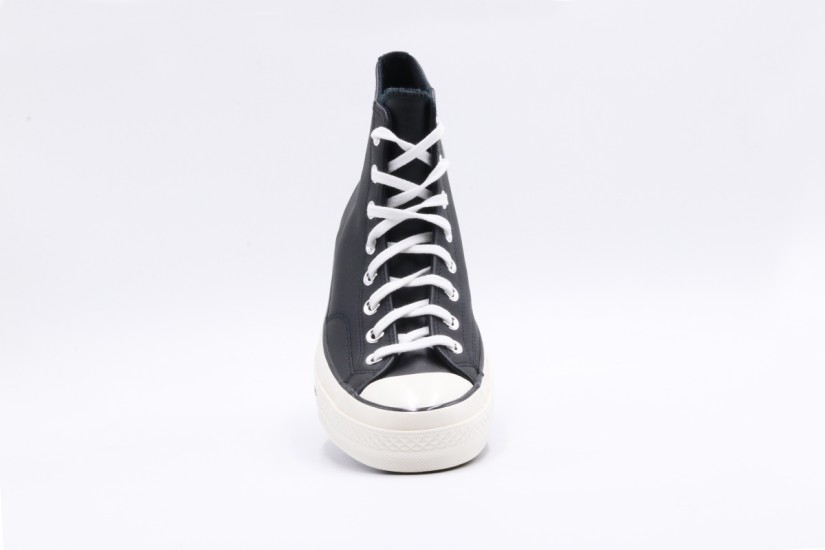 Converse Chuck 70 Leather Ανδρικά Δερμάτινα Sneakers Μαύρα, Εκρού