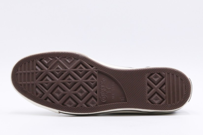 Converse Chuck 70 Leather Ανδρικά Δερμάτινα Sneakers Μαύρα, Εκρού