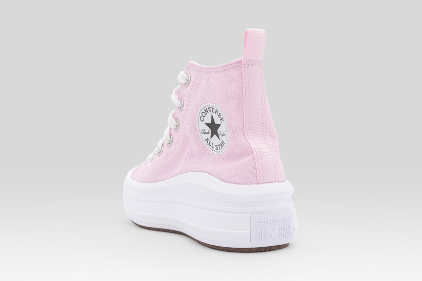 Converse Chuck Taylor All Star Move Platform Canvas Παιδικά Sneakers Ροζ, Λευκά