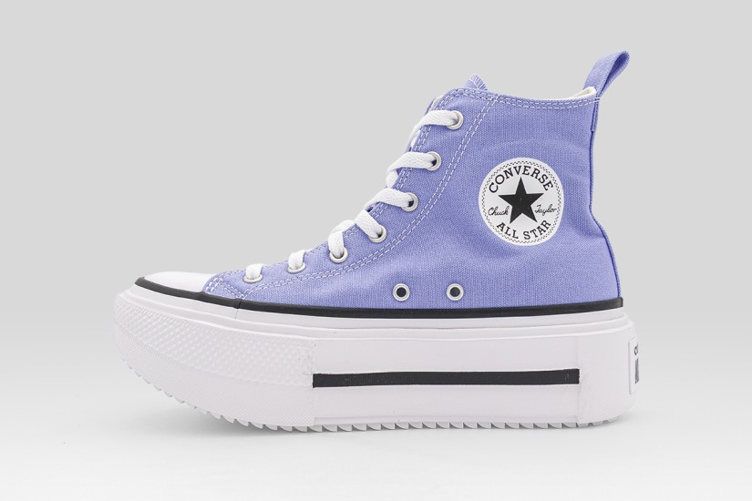 Converse Chuck Taylor All Star Lift Double Stack Platform Sneakers Λιλά, Λευκά
