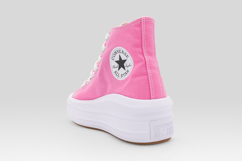 Converse Chuck Taylor All Star Move Platform Sneakers Φούξια, Λευκά