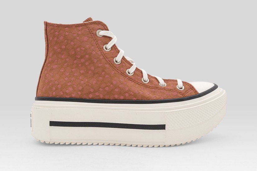 Converse Chuck Taylor All Star Lift Double Stack Platform Deer Sneakers Καφέ, Εκρού