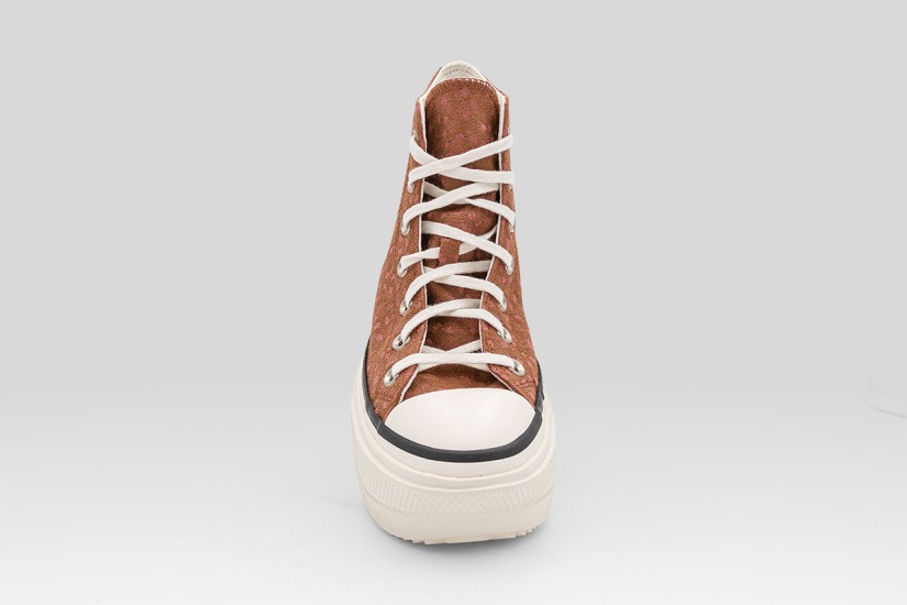 Converse Chuck Taylor All Star Lift Double Stack Platform Deer Sneakers Καφέ, Εκρού