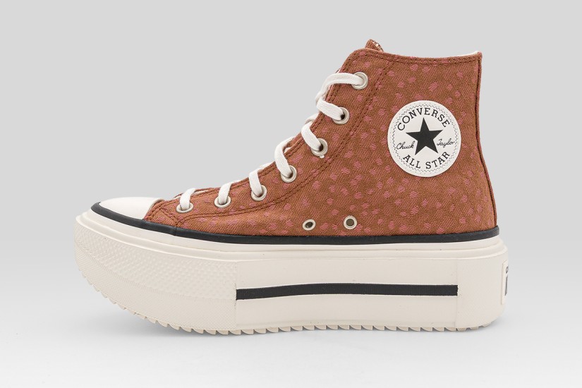 Converse Chuck Taylor All Star Lift Double Stack Platform Deer Sneakers Καφέ, Εκρού