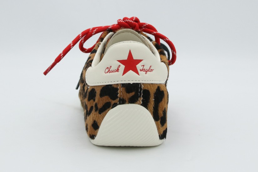 Converse Chuck Taylor Low Leopard Pony Hair Γυναικεία Sneakers Λεοπάρ