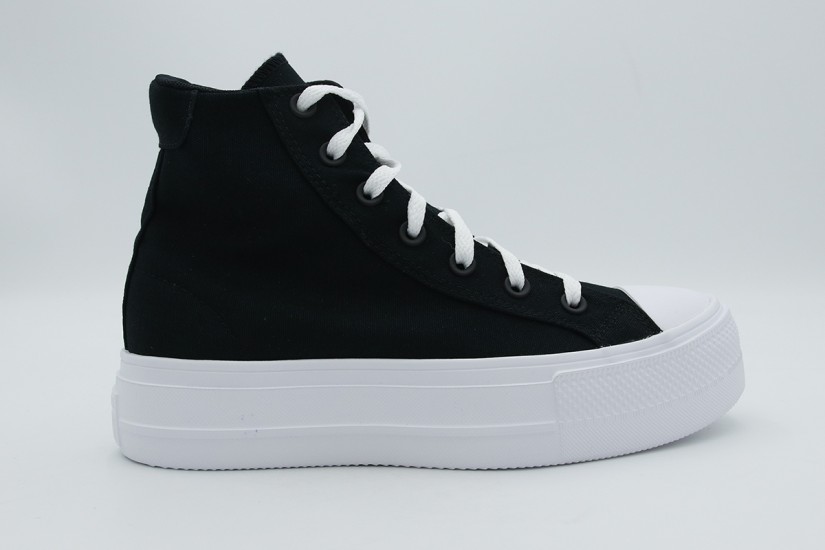 Converse Day One Platform High Γυναικεία Sneakers Μαύρα, Λευκά