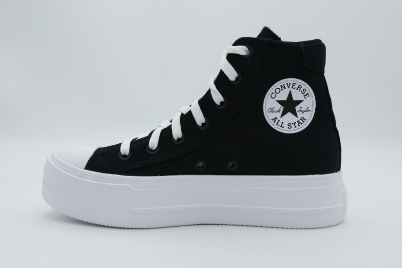 Converse Day One Platform High Γυναικεία Sneakers Μαύρα, Λευκά