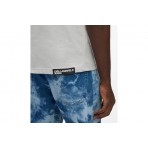 Karl Lagerfeld Ανδρικό Κοντομάνικο T-Shirt Γκρι Ανοιχτό