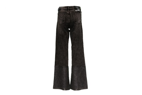 Karl Lagerfeld Relaxed Chainmail Denim Παντελόνι Τζιν Γυναικείο (A1W10039 1CF)